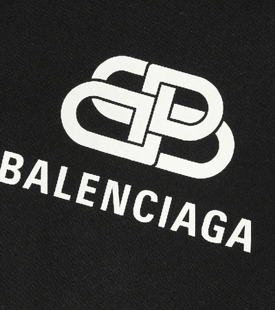 Shop Balenciaga Bb Cotton-jersey T-shirt In Black