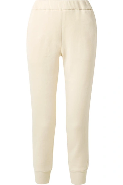 Shop The Row Angeles Cotton-fleece Track Pants In Cream