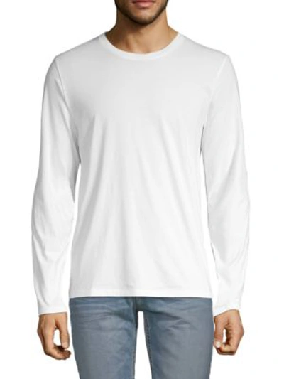 Vince Men's Long Sleeve Tee In Optic White