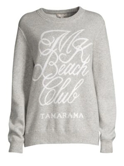 Shop Michael Kors Beach Club Knit Sweater In Pearl Grey