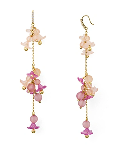 Shop Kate Spade New York Floret Linear Drop Earrings In Pink Multi