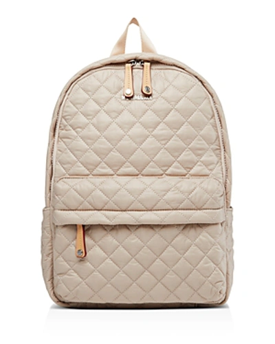 Shop Mz Wallace Small Metro Backpack In Mushroom Pink/gold