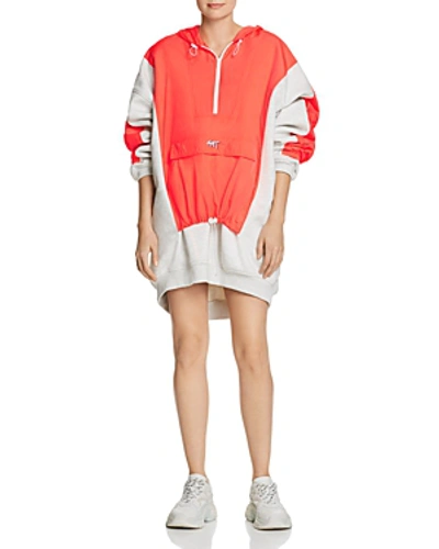 Shop Alexander Wang T Alexanderwang.t Oversize Mixed-media Jacket In Bright Orange