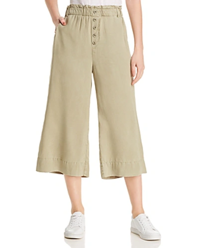 Shop Bella Dahl Cropped Wide-leg Pants In Spring Vine