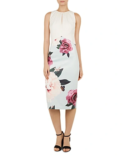 Shop Ted Baker Annile Magnificent-print Dress In Mint