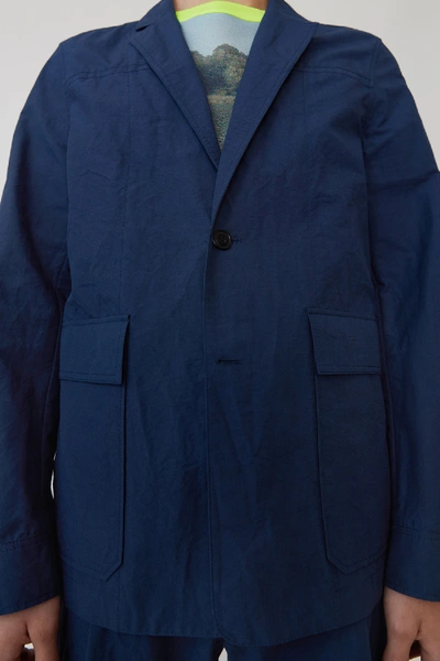 Shop Acne Studios Soft Blazer Jacket Dark Blue