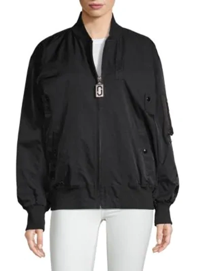 Shop Marc Jacobs Oversized Bomber Jacket In Black