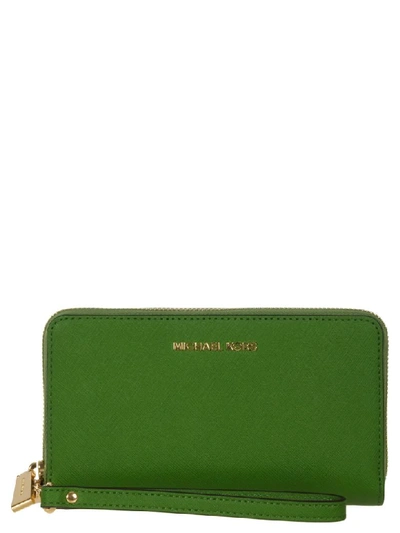 Shop Michael Kors Wristlets Wallet In True-green