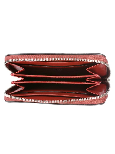 Shop Bally Logo Zip-around Wallet In Red