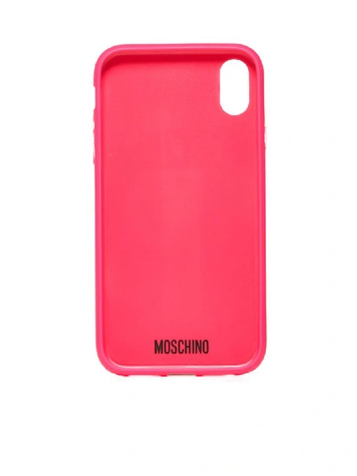 Shop Moschino Teddy Iphone Xr Case In Fuxia Multicolor