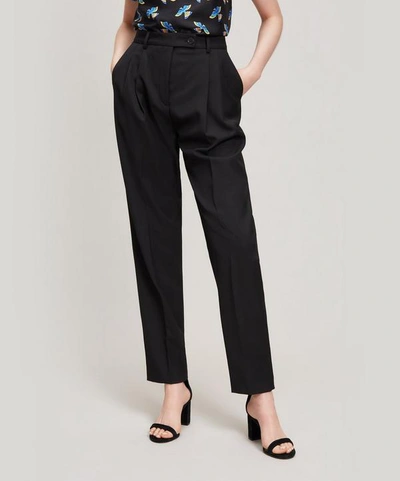 Shop Acne Studios Pati Wool-blend Trousers In Black