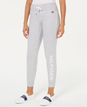 grey tommy hilfiger sweatpants