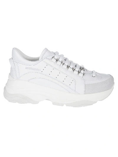 Shop Dsquared2 Perforated Sneakers In White