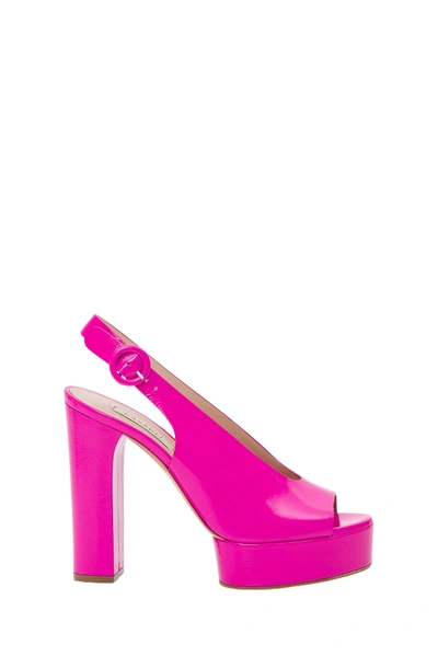 Shop Casadei Singback Sandal With Open Toe In Fuxia