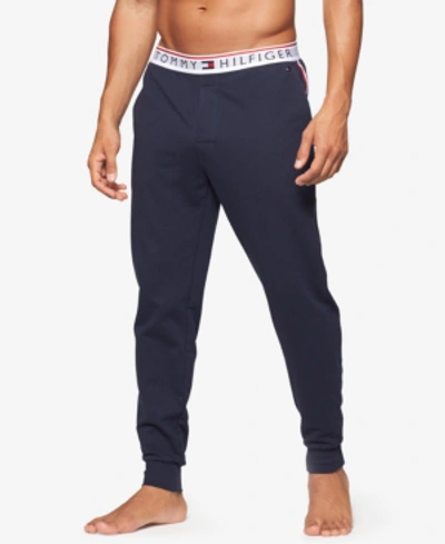 Shop Tommy Hilfiger Men's Cotton Modern Essentials Logo Jogger Pants In Dark Navy