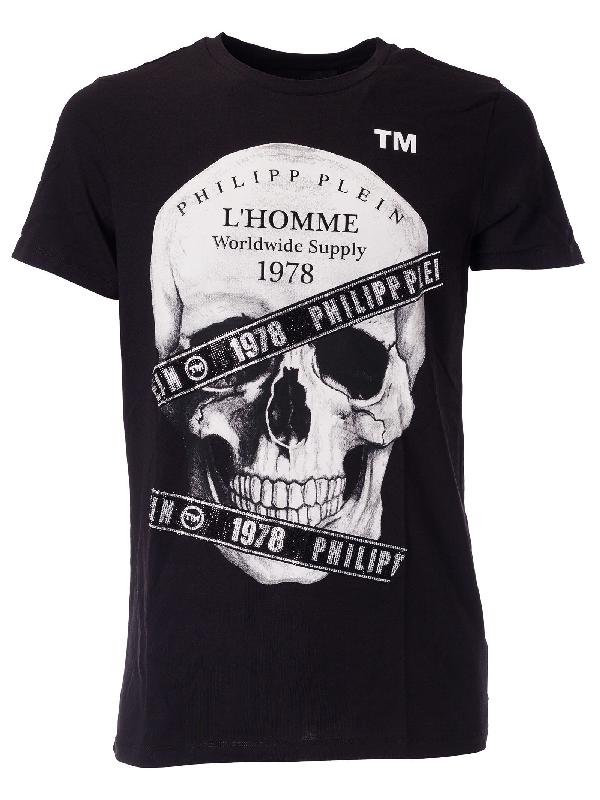 Philipp Plein Skull T-shirt In Black | ModeSens