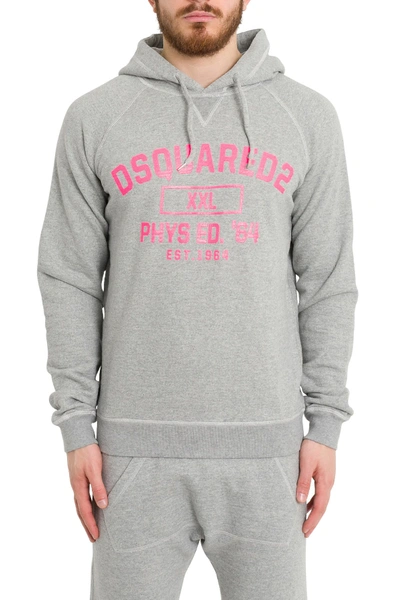 Shop Dsquared2 Printed Hoodie In Grigio