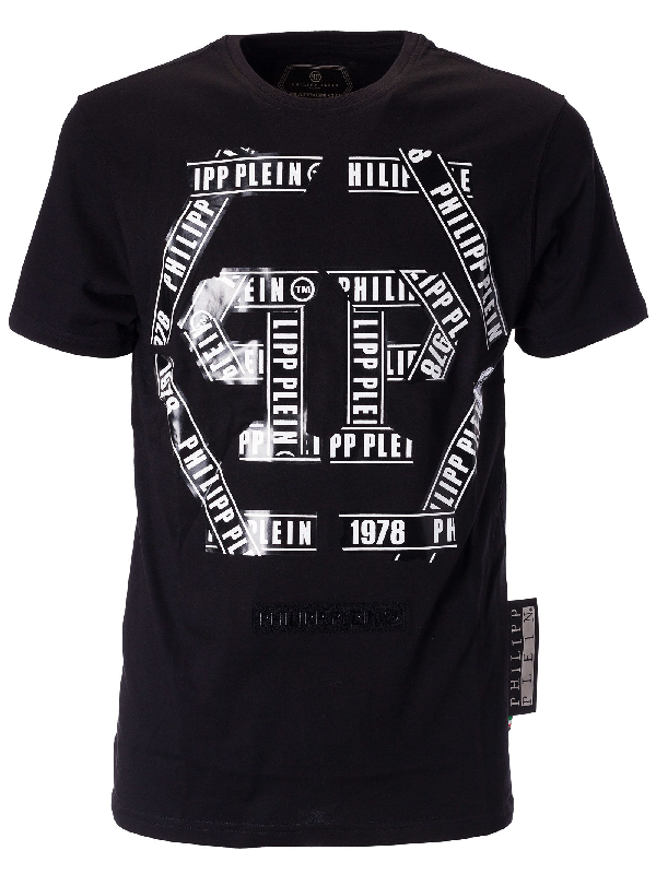 Philipp Plein Logo Patched T-shirt In Black | ModeSens