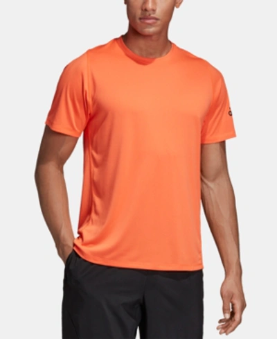 Shop Adidas Originals Adidas Men's Freelift Climalite T-shirt In Orange