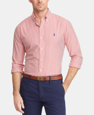 polo ralph lauren men's classic fit stretch poplin shirt
