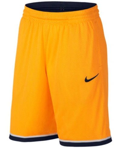 Shop Nike Men's Dri-fit Classic Basketball Shorts In Gold/nvy