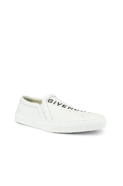 Shop Givenchy Graffiti Logo Skate Sneaker In White & Black