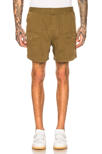 Shop Acne Studios Rosso Shorts In Olive Green
