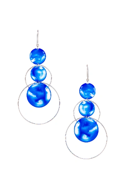 Shop Isabel Marant Harlem Earrings In Blue In Blue & Silver