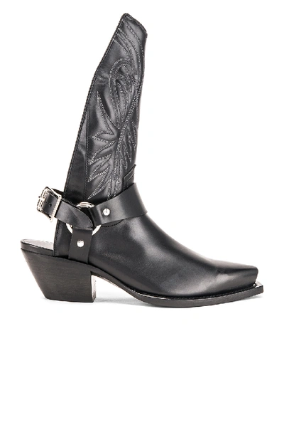 Shop R13 Tall Half Harness Cowboy Boot In Black