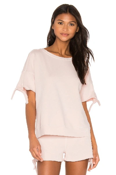 Shop Amo Tie Sweatshirt In Pale Pink