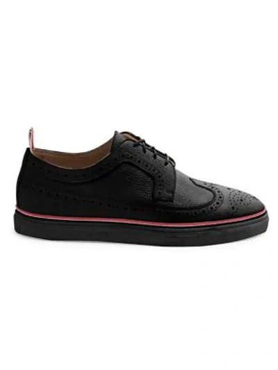 Shop Thom Browne Longwing Sneaker Brogues In Black