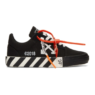 Shop Off-white Black Striped Vulcanized Sneakers