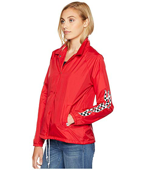 vans checkerboard flame red coaches jacket