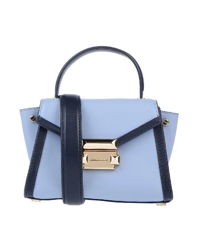 Shop Michael Michael Kors Handbags In Pastel Blue