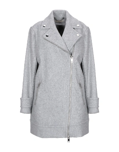 Shop Michael Michael Kors Coats In Light Grey