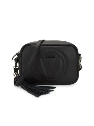 Shop Valentino By Mario Valentino Mia Leather Camera Bag In Black