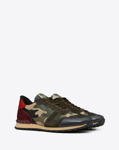 Shop Valentino Garavani Uomo Camouflage Rockrunner Sneaker In Multicolored