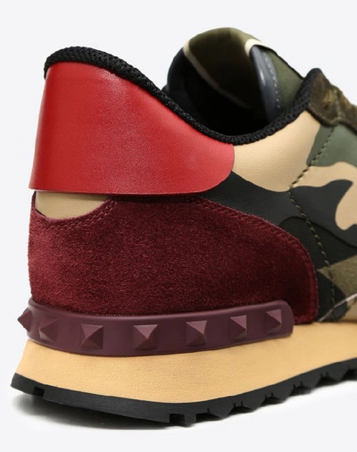 Shop Valentino Garavani Uomo Camouflage Rockrunner Sneaker In Multicolored