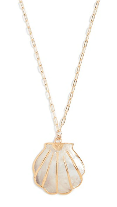 Shop Brinker & Eliza Take It Easy Necklace In Gold/pearl