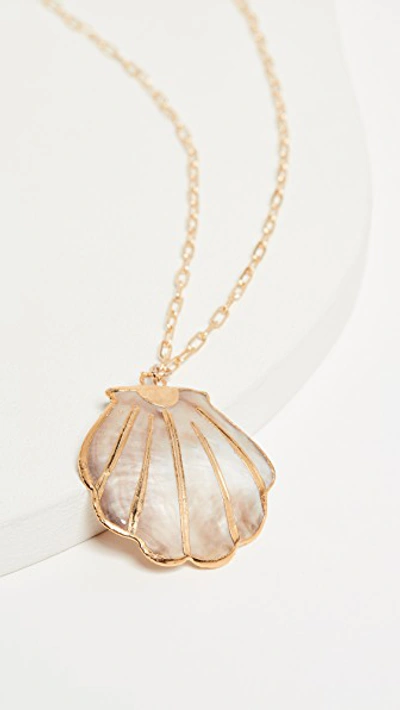 Shop Brinker & Eliza Take It Easy Necklace In Gold/pearl