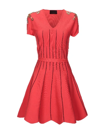 Shop Philipp Plein Short Dress In Red