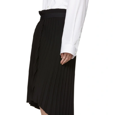 Shop Balenciaga Black Fancy Pleated Skirt In 1000 Black
