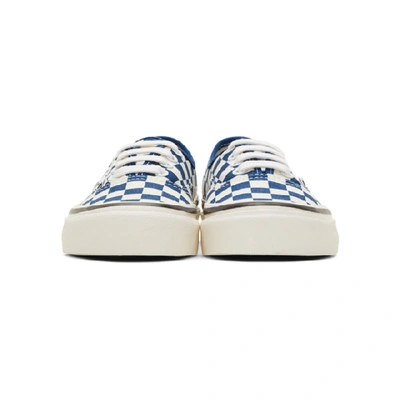 Shop Vans Blue And Off-white Anaheim Factory 44dx Sneakers In Blue/check