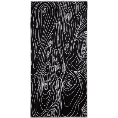 Shop Bless Black And White Woodgrain Towel