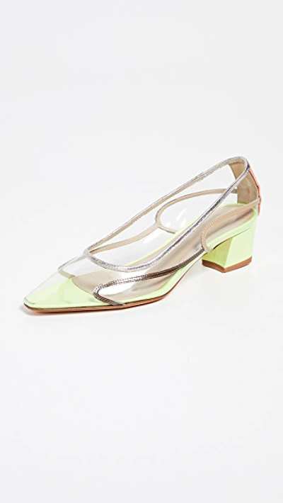 Shop Maryam Nassir Zadeh Naima Pumps In Sun Florescent