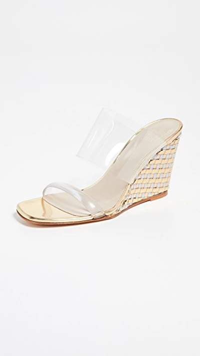 Shop Maryam Nassir Zadeh Olympia Wedge Sandals In Gold