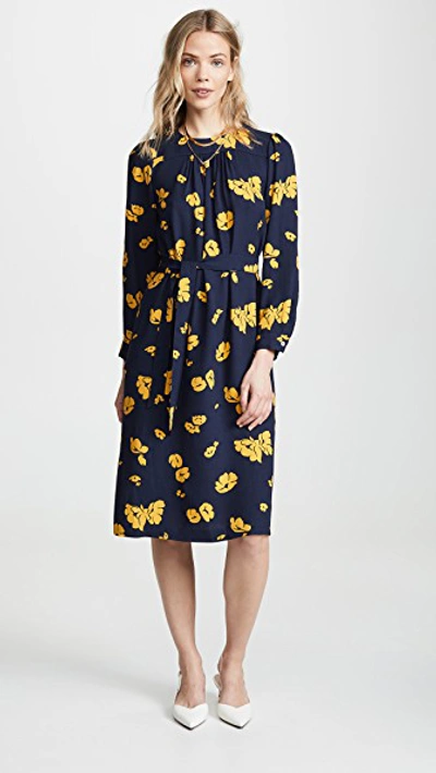 Shop Apc June Dress In Marine