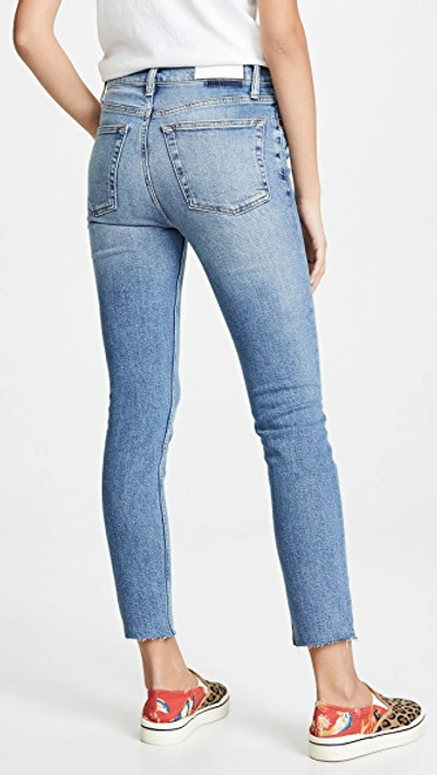 Shop Re/done High Rise Ankle Jeans In Light 22