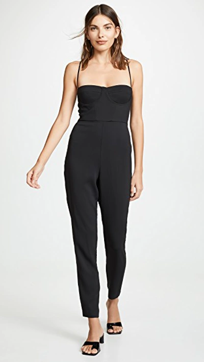 Shop Michelle Mason Bustier Jumpsuit In Black