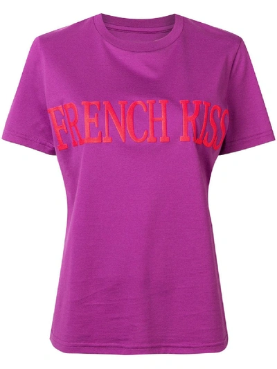Shop Alberta Ferretti Slogan T-shirt - Purple